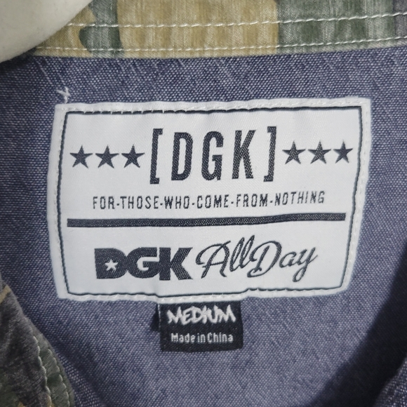 DGK Men's Medium Embroidered Seagulls Button Up Shirt eclectic grandpa - Picture 12 of 16